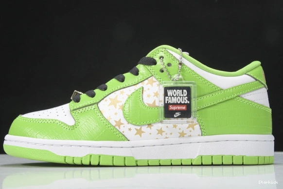 Nike Stars Low Mean Supreme DH3228-101 SB Green Dunk 0714